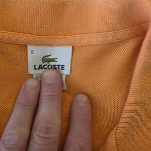 Lacoste Orange Polo Shirt